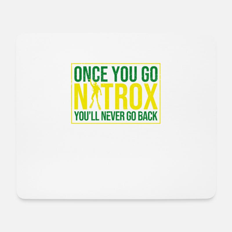 Einmal mit Nitrox getaucht, gibt es kein Zurück - Mousepad (Querformat) - Weiß