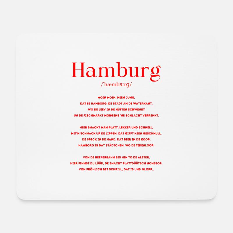 Hamburg Definition Plattdeutsch - Mousepad (Querformat) - Weiß