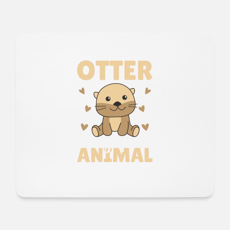 Otter is my spirit animal - süßer Otter - Mousepad (Querformat) - Weiß