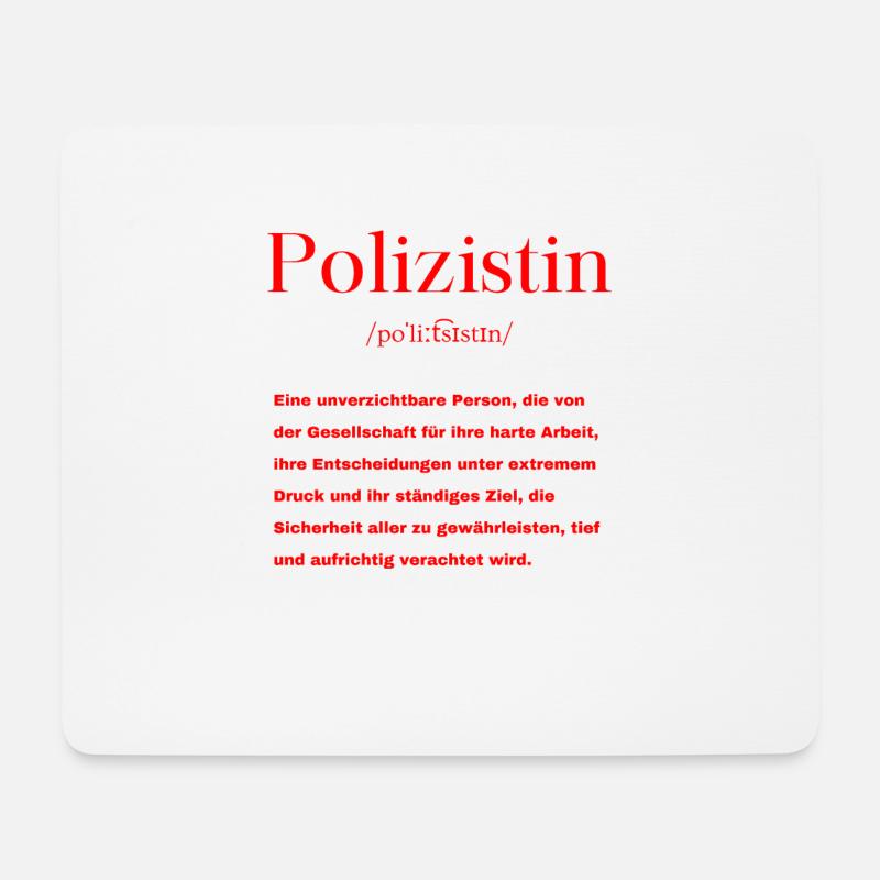 Polizistin Definition - Mousepad (Querformat) - Weiß