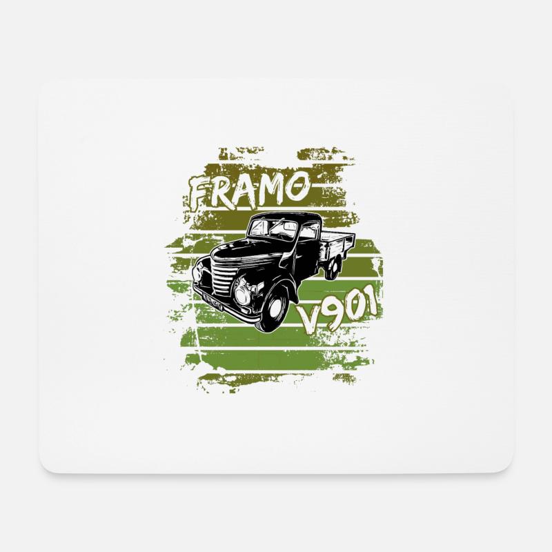Framo pritsche Transporter Lkw DDR IFA Oldtimer - Mousepad (Querformat) - Weiß
