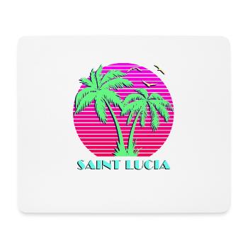 Sainte-Lucie - Tapis de souris (format paysage) - blanc - Devant