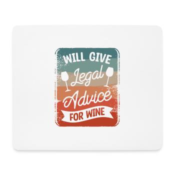 Donnera des conseils juridiques pour le droit de l’avocat du vin - Tapis de souris (format paysage) - blanc - Devant