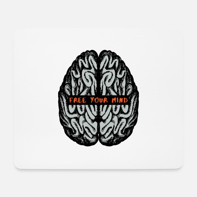 Free your mind! - Mousepad (Querformat) - Weiß