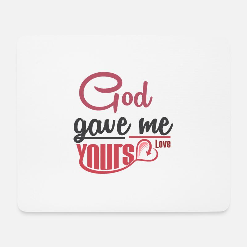 Gott gab mir deine Liebe - Mousepad (Querformat) - Weiß