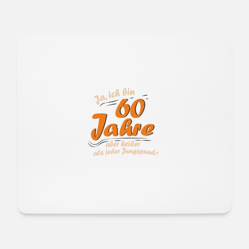 60 Jahre Geburtstag Lustige Sprüche Geschenkidee - Mousepad (Querformat) - Weiß