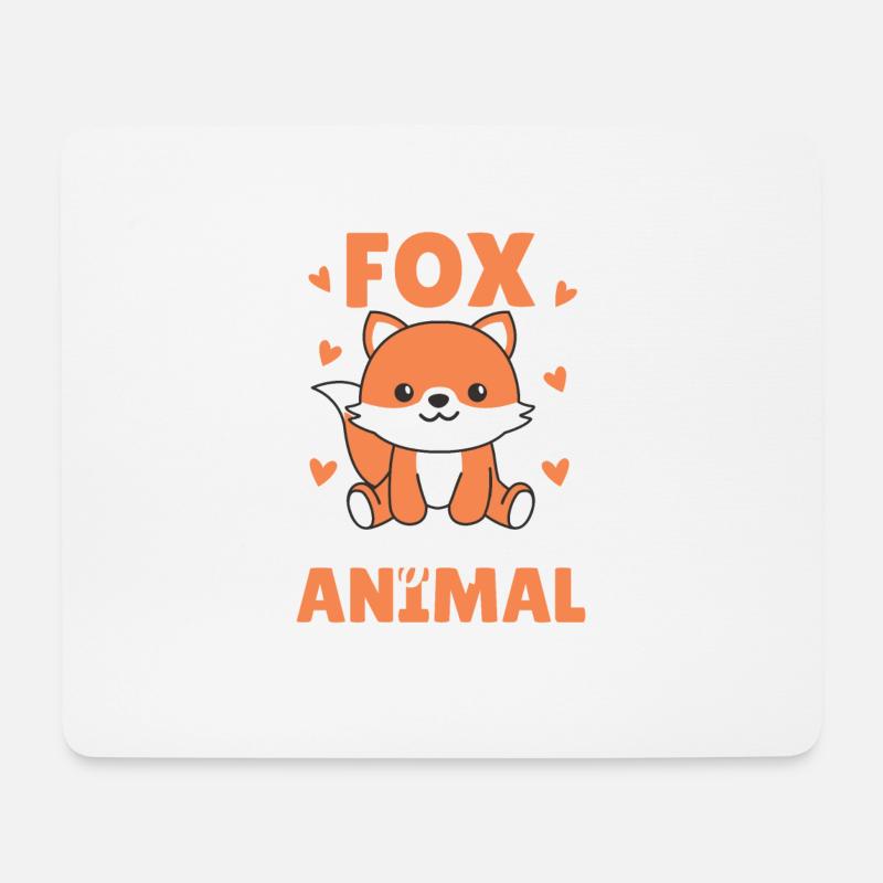 Fox is my spirit animal - süßer Fuchs - Mousepad (Querformat) - Weiß