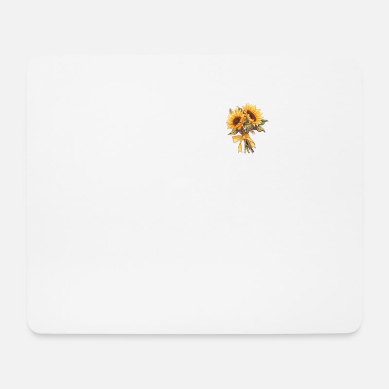 Aufnäher Sonnenblumen Humor Gelb Blumen Sonnenblume - Mousepad (Querformat) - Weiß