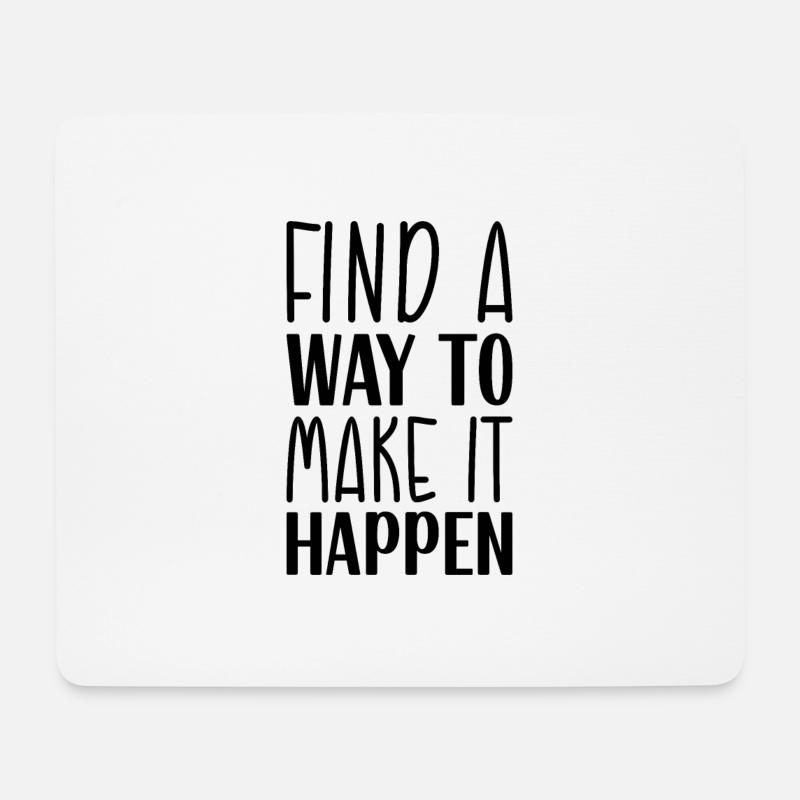 Inspirierende Motivierende Zitate Sprüche - Mousepad (Querformat) - Weiß