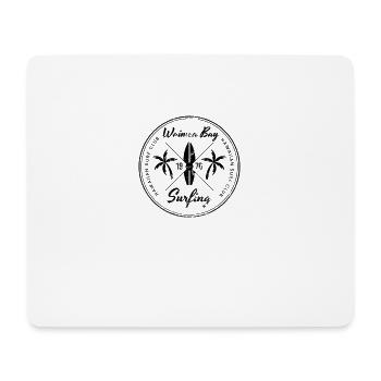 Retro Waimea Bay Oahu Hawaii Beach Surfing Fan - Mouse Pad (horizontal) - white - Front