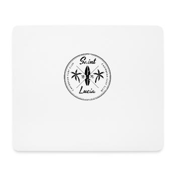 Retro Saint Lucia Beach Surfing Fan Vacation - Mouse Pad (horizontal) - white - Front