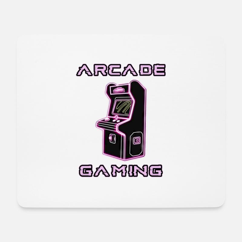Arcade Gaming Retro Automaten Spiele 80er Gamer - Mousepad (Querformat) - Weiß