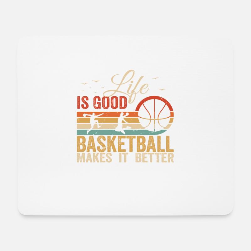 Basketball-Liebhaber - Mousepad (Querformat) - Weiß