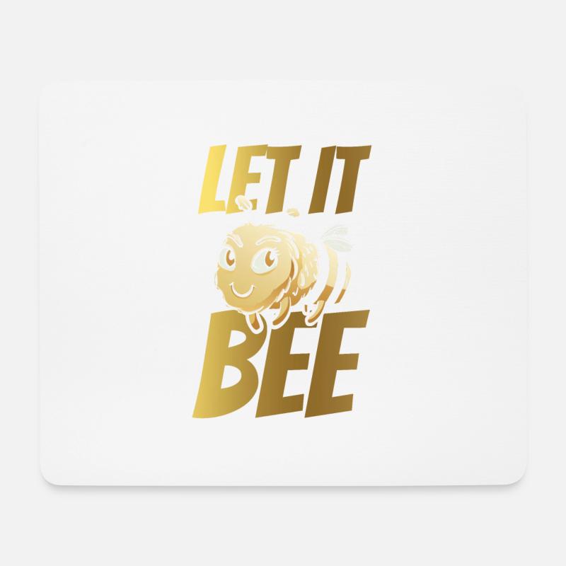 Let It Bee Biene Imker Bienenzüchter Honigbiene - Mousepad (Querformat) - Weiß