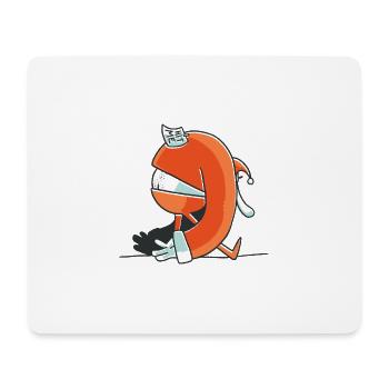 müde Sankt - Mousepad (Querformat) - Weiß - Vorne