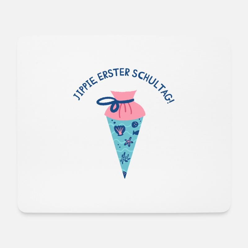 Schultüte: Erster Schultag - Mousepad (Querformat) - Weiß