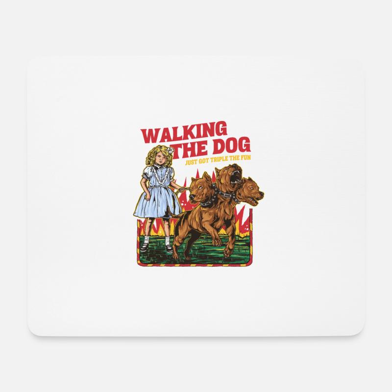Höllenhunde - Mousepad (Querformat) - Weiß