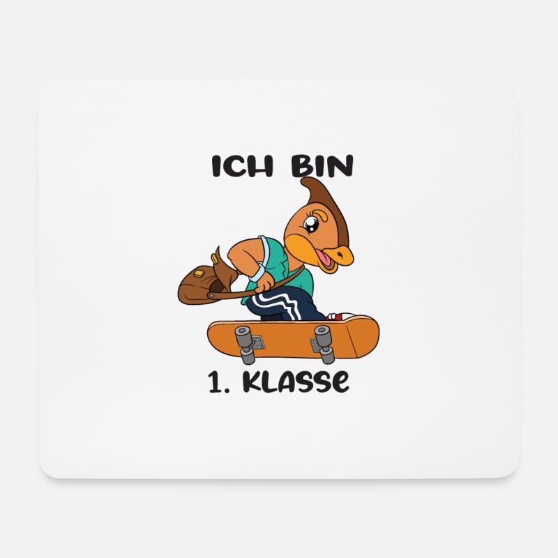 Ich Bin 1 Klasse Einschulung Schulanfang - Mousepad (Querformat) - Weiß