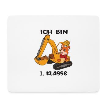 Ich Bin 1 Klasse Einschulung Schulanfang - Mousepad (Querformat) - Weiß - Vorne