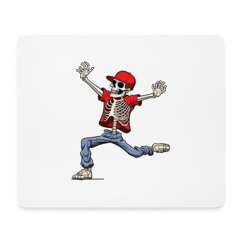 Tanzendes Skelett Hip-Hop - Mousepad (Querformat) - Weiß - Vorne
