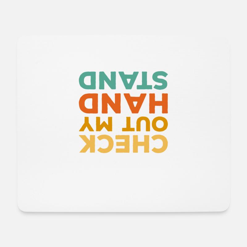 Schauen Sie sich meinen Handständer an Breakdance Breakdance - Mousepad (Querformat) - Weiß