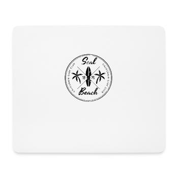 Rétro Seal Beach California Beach Surfing Fan - Tapis de souris (format paysage) - blanc - Devant