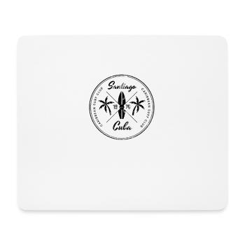 Retro Santiago de Cuba Beach Surfing Fan Vacances - Tapis de souris (format paysage) - blanc - Devant