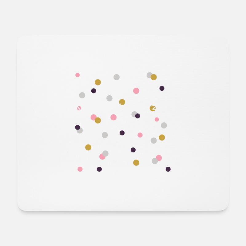 Konfetti im Herzen - Mousepad (Querformat) - Weiß