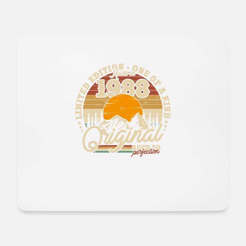 Vintage 1988 Geburtstagsgeschenk - Mousepad (Querformat) - Weiß