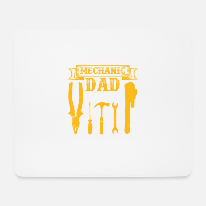 Weltbester Mechaniker-Vater aller Zeiten Stolzer - Mousepad (Querformat) - Weiß