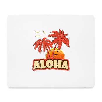 Aloha Vintage Sunset - Tapis de souris (format paysage) - blanc - Devant