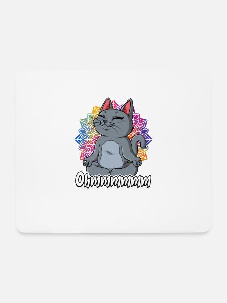 Yoga Ohmmm Namaste - Mousepad (Querformat) - Weiß