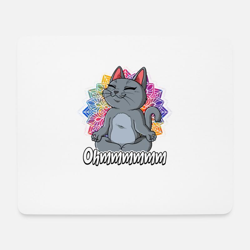 Yoga Ohmmm Namaste - Mousepad (Querformat) - Weiß