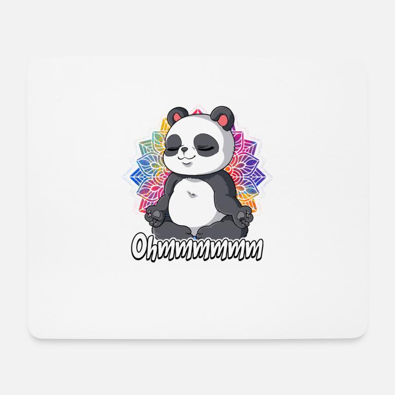 Yoga Ohmmm Namaste - Mousepad (Querformat) - Weiß