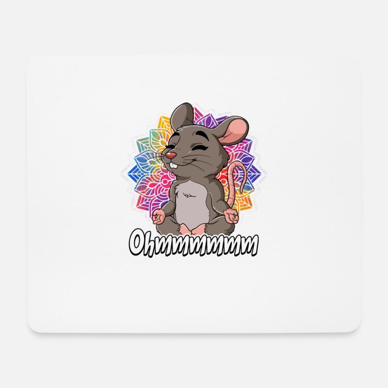 Yoga Ohmmm Namaste - Mousepad (Querformat) - Weiß