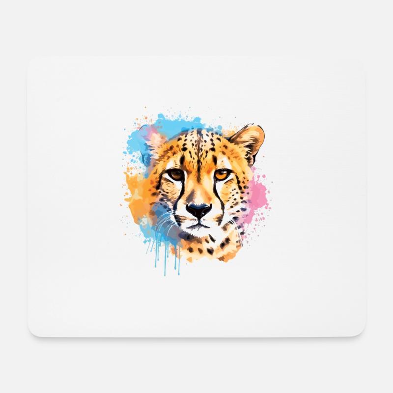 Bunte Kunst - Niedliches &; Wildes - Mousepad (Querformat) - Weiß