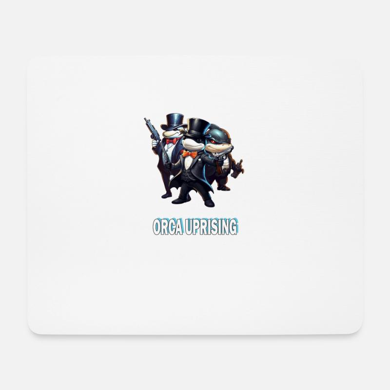 Join the Orca Uprising - Empowering Orca - Mousepad (Querformat) - Weiß