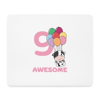Vache pour les enfants de 9 ans - Tapis de souris (format paysage) - blanc - Devant