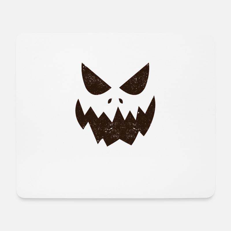 Jack O' Lantern Gesicht Kürbis Halloween lustig - Mousepad (Querformat) - Weiß