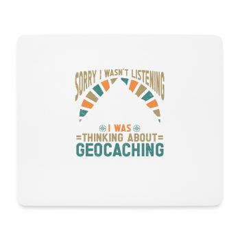 Geocaching Geschenk Geocacher Geocache - Mousepad (Querformat) - Weiß - Vorne