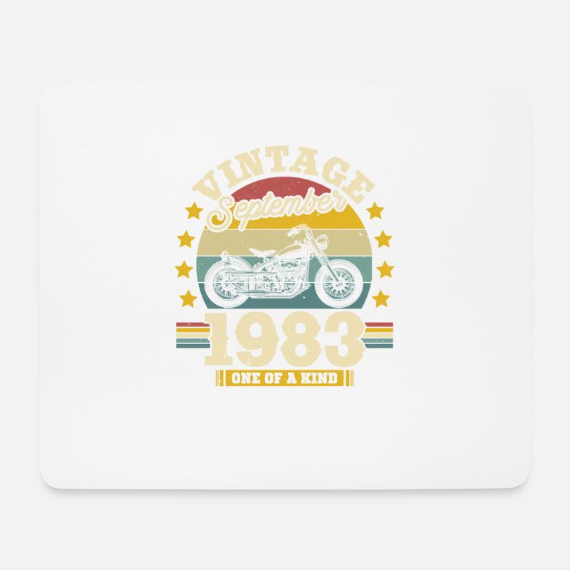 Geschenk Geburtstag September 1983 40 Jahre - Mousepad (Querformat) - Weiß