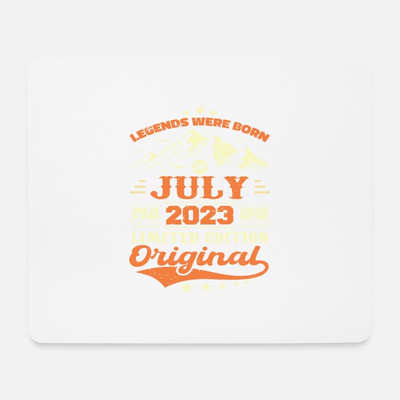 Juli 2023 Vintage Retro Jubiläum 2023 - Mousepad (Querformat) - Weiß
