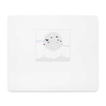 Bats in the full moon Halloween Creepy - Mouse Pad (horizontal) - white - Front