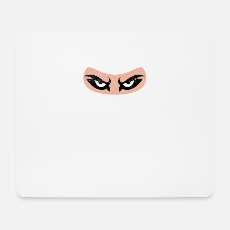 Ninja Eyes Funny Halloween Party Mask - Mouse Pad (horizontal) - white