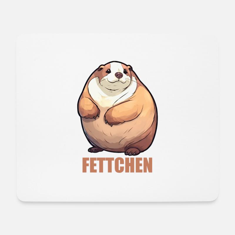 Fettchen Frettchen - Mousepad (Querformat) - Weiß