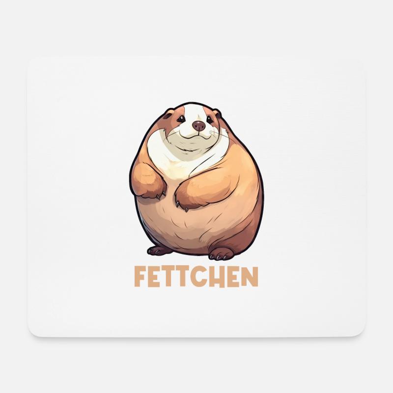 Fettchen Frettchen - Mousepad (Querformat) - Weiß