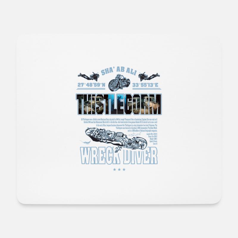 Wrack Thistlegorm Ägypten Tauchen Geschichte - Mousepad (Querformat) - Weiß