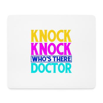 Knock Knock Who's There Doctor 13 - Mousepad (Querformat) - Weiß - Vorne