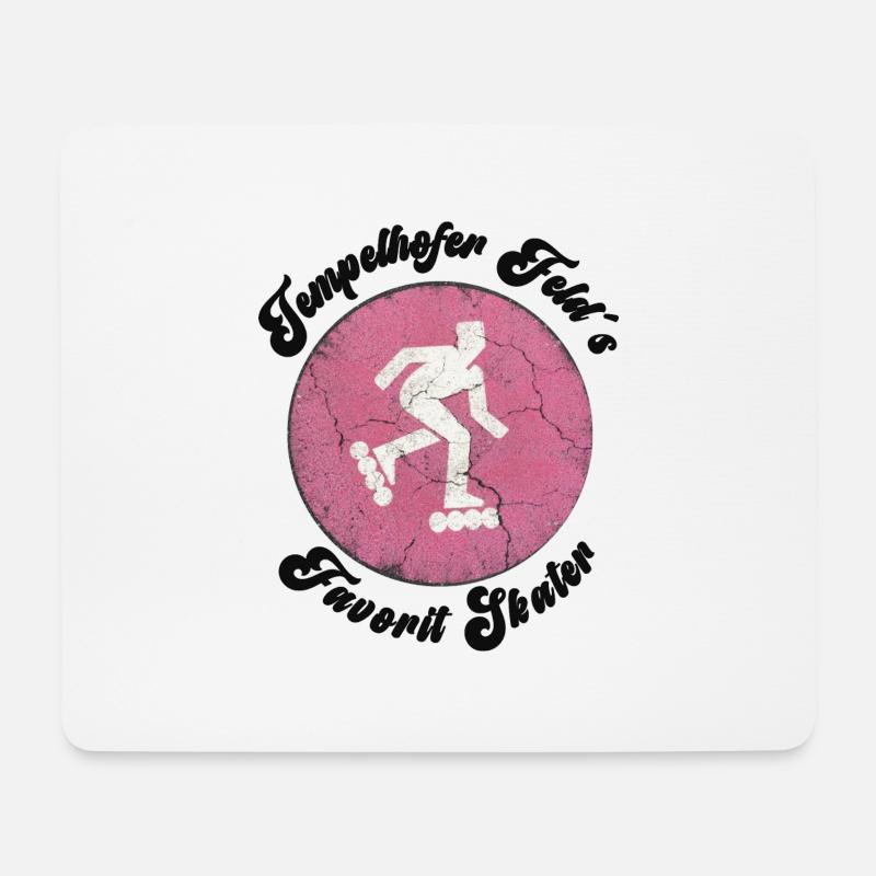 Tempelhofer Feld Skater Rollschuh - Mousepad (Querformat) - Weiß