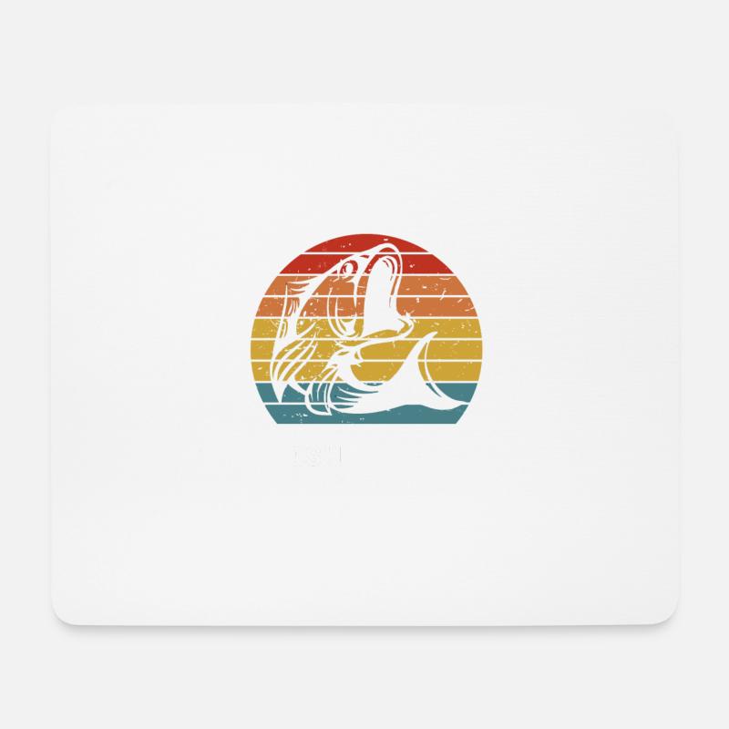 Born to be a fisching legend - Mousepad (Querformat) - Weiß